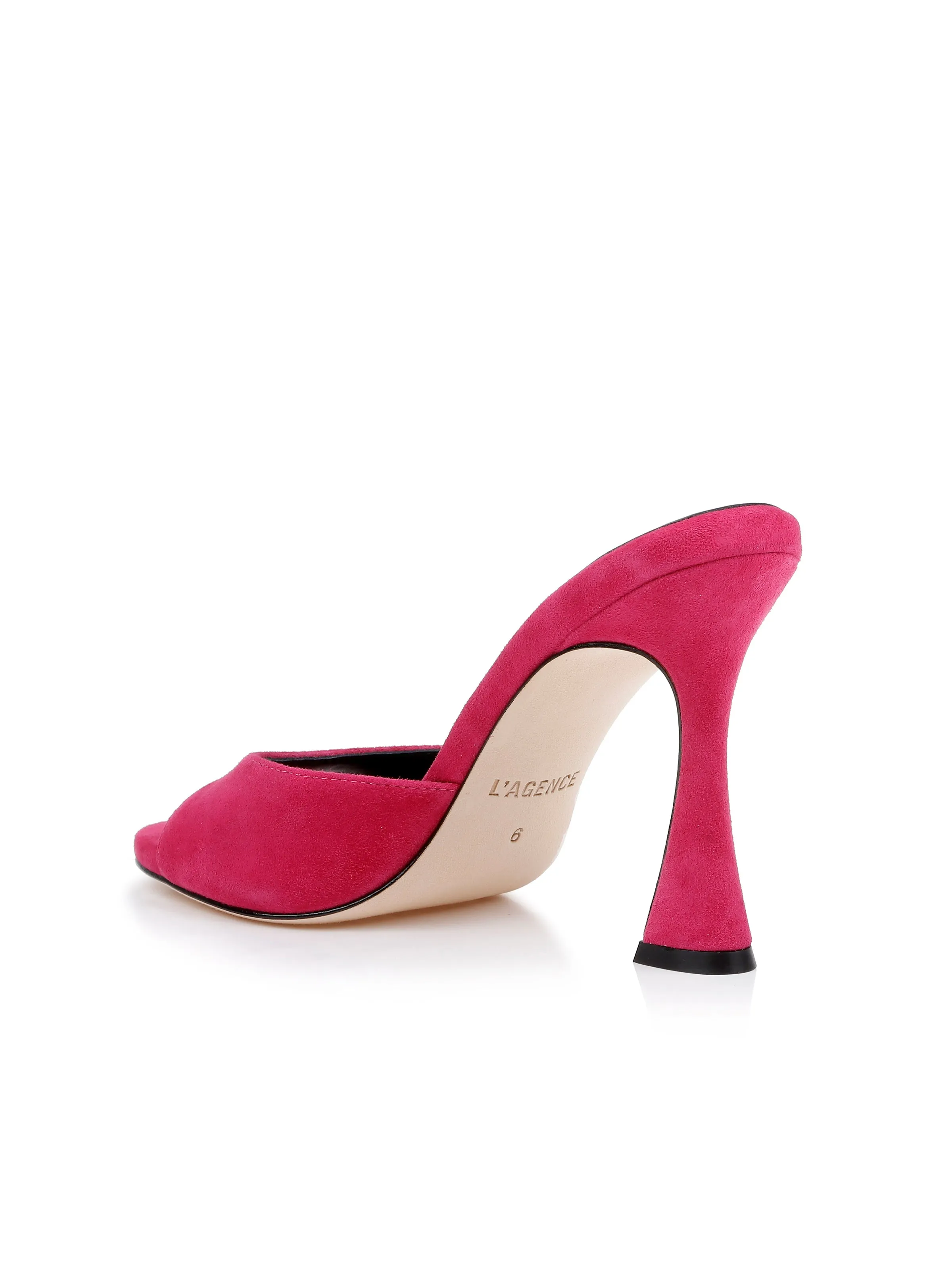 Avery Suede Peep-Toe Mule