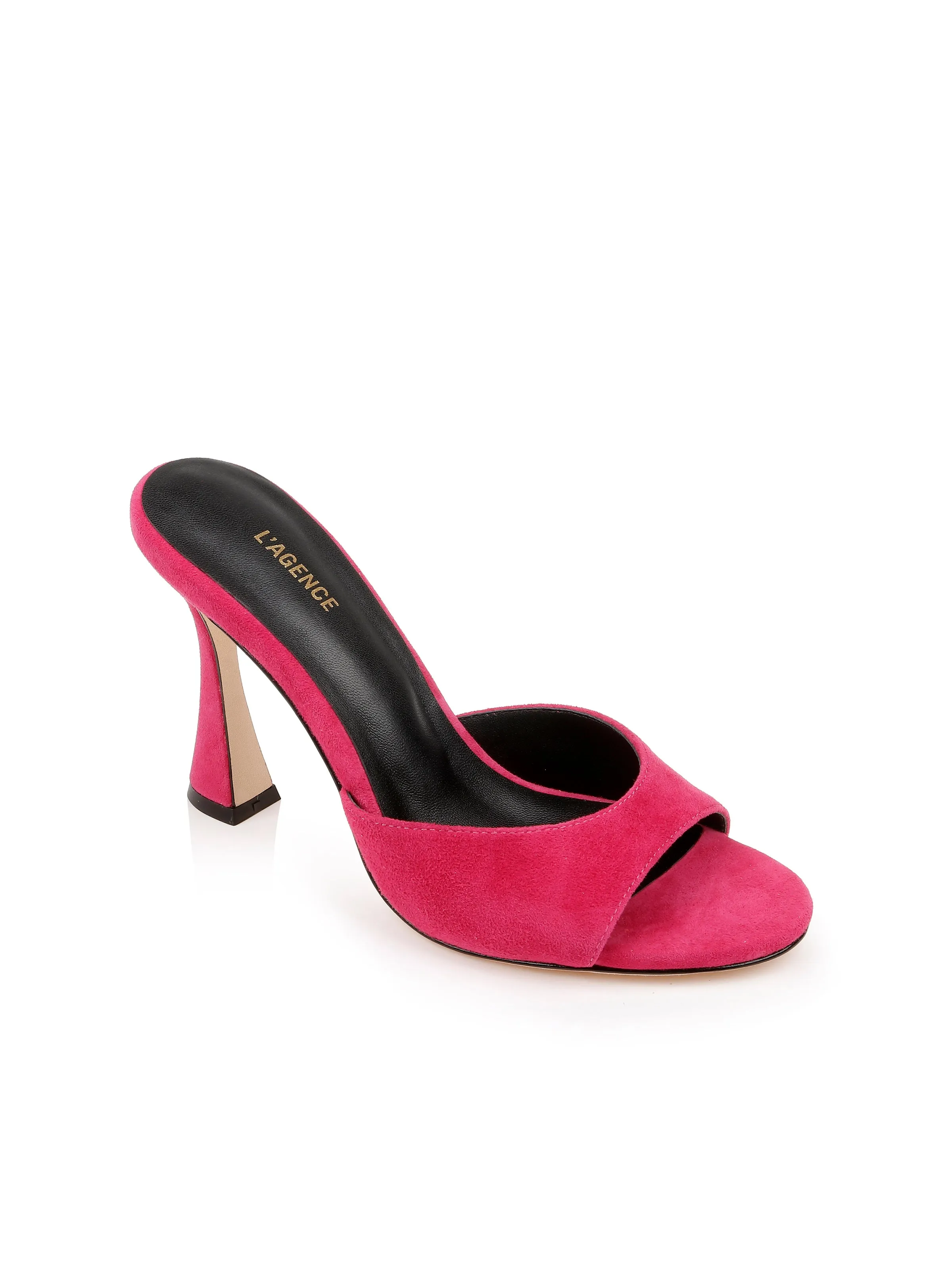 Avery Suede Peep-Toe Mule