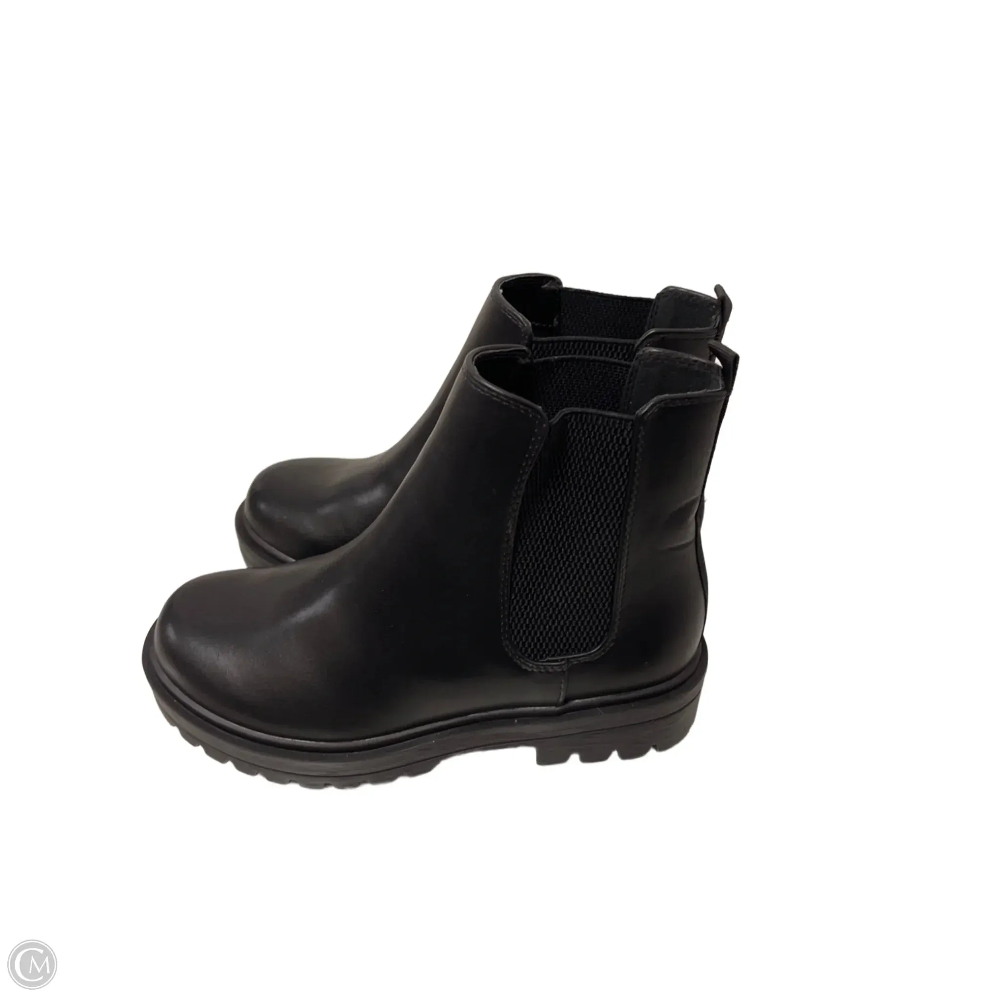 Boots Ankle Flats By Soda In Black, Size: 8.5
