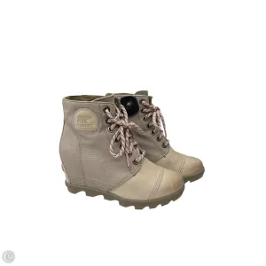 Boots Ankle Heels By Sorel In Taupe, Size: 7.5