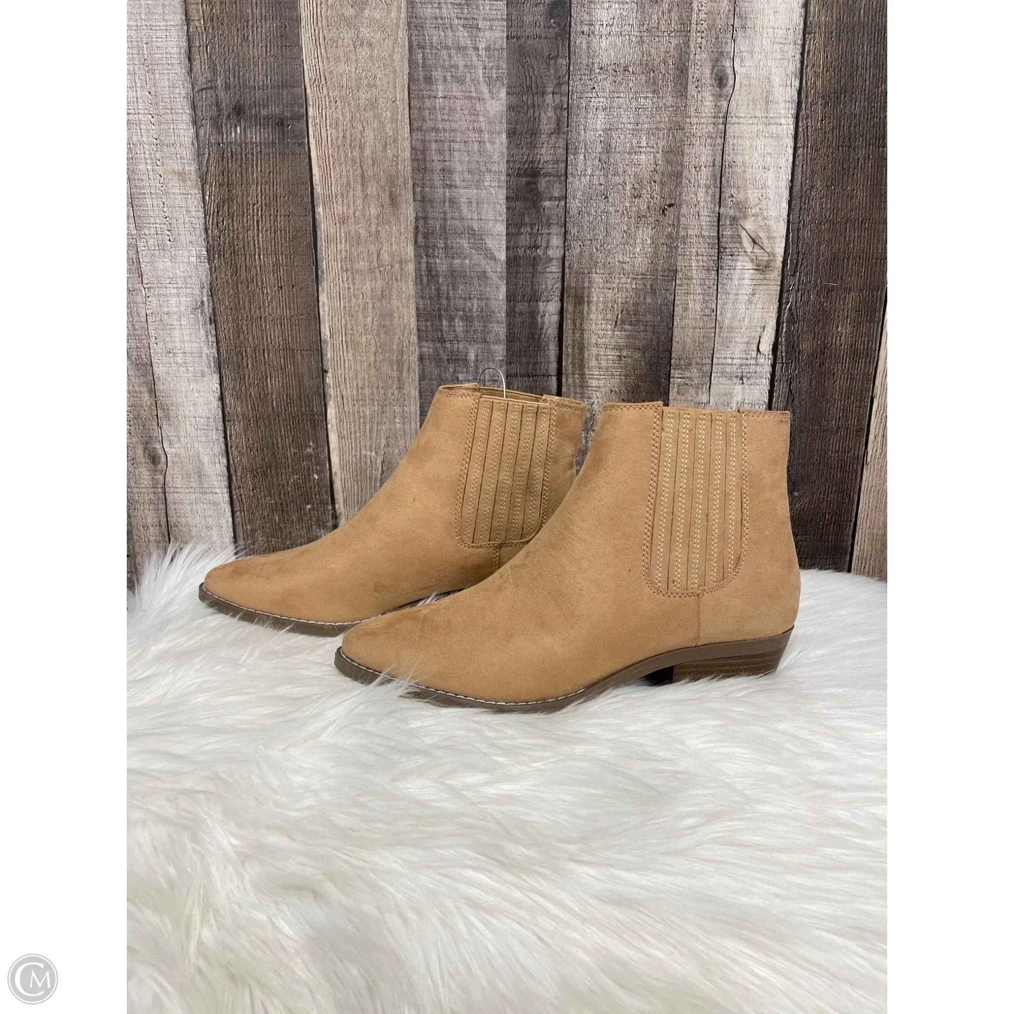 Boots Ankle Heels By Universal Thread In Tan, Size: 8.5