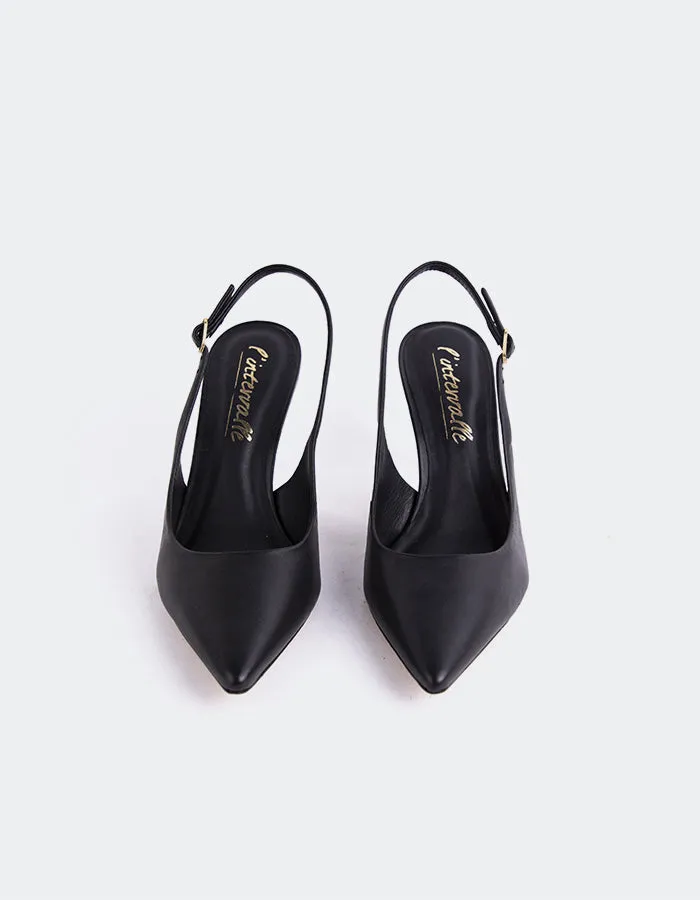 Borage Black Leather