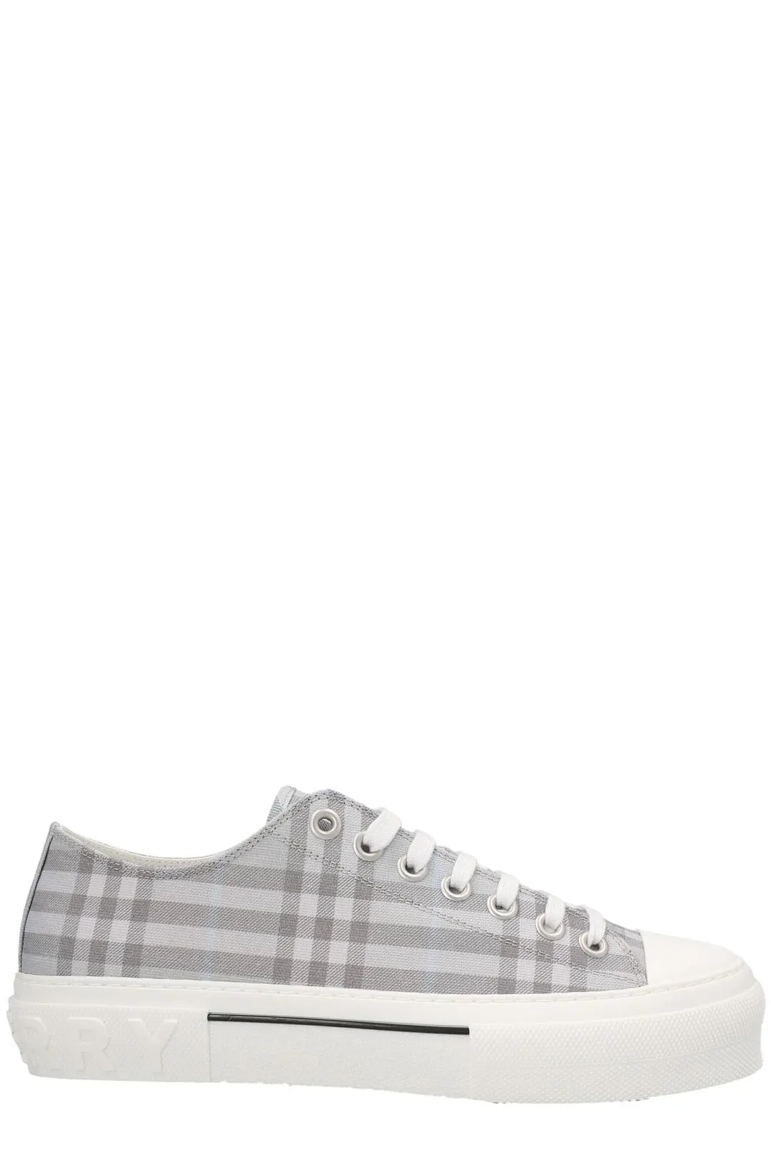 Burberry Checked Lace-Up Sneakers