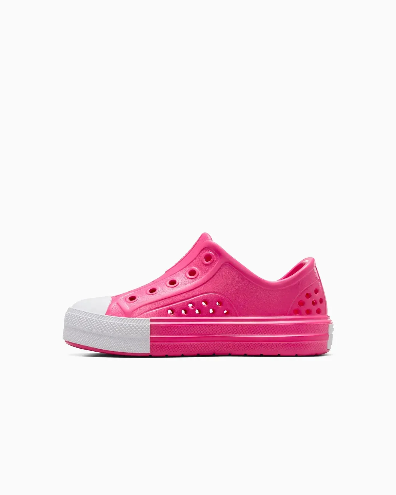 CONVERSE KID'S ALL-STAR PLAY LITE CX EASY-ON FUCHSIA/WHITE CLOGS