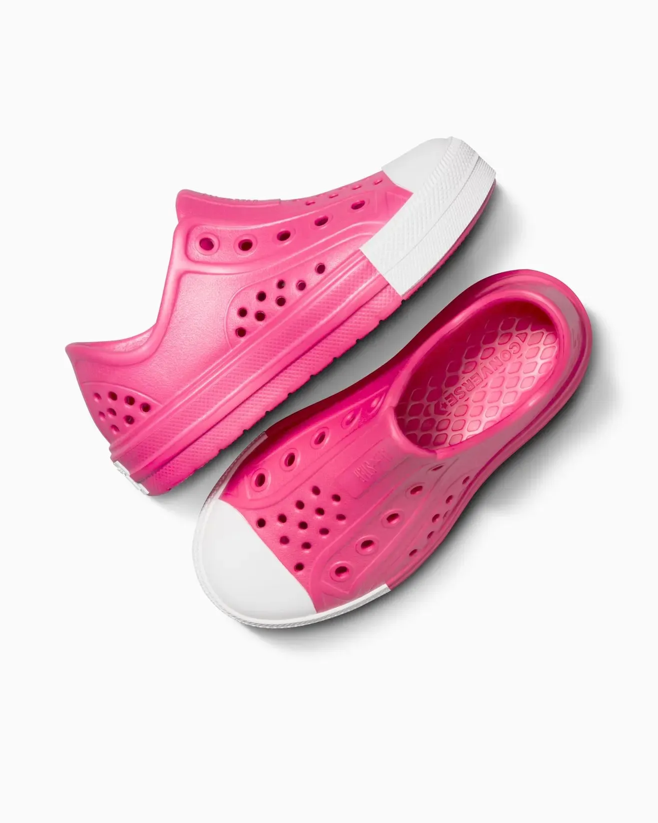 CONVERSE KID'S ALL-STAR PLAY LITE CX EASY-ON FUCHSIA/WHITE CLOGS