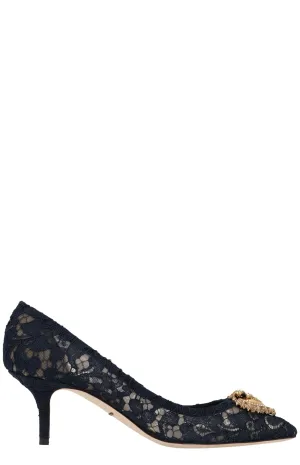 Dolce & Gabbana Lace Detailed Pointed-Toe Pumps