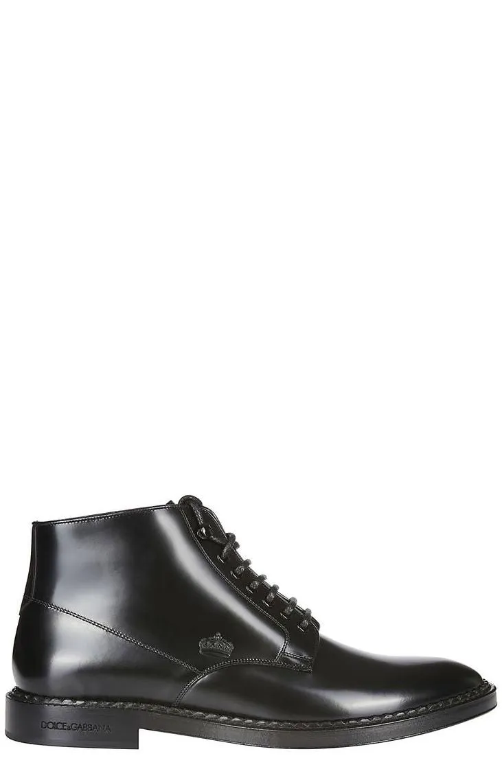 Dolce & Gabbana Lace-Up Ankle Boots