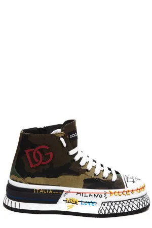 Dolce & Gabbana Logo Patch Lace-Up Sneakers