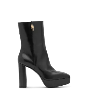 G-Lock Platform Leather Ankle Boots