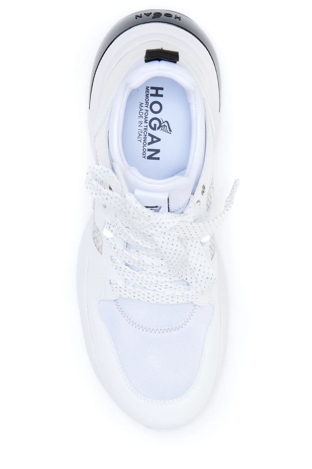 Hogan Interaction Logo Patch Lace-Up Sneakers