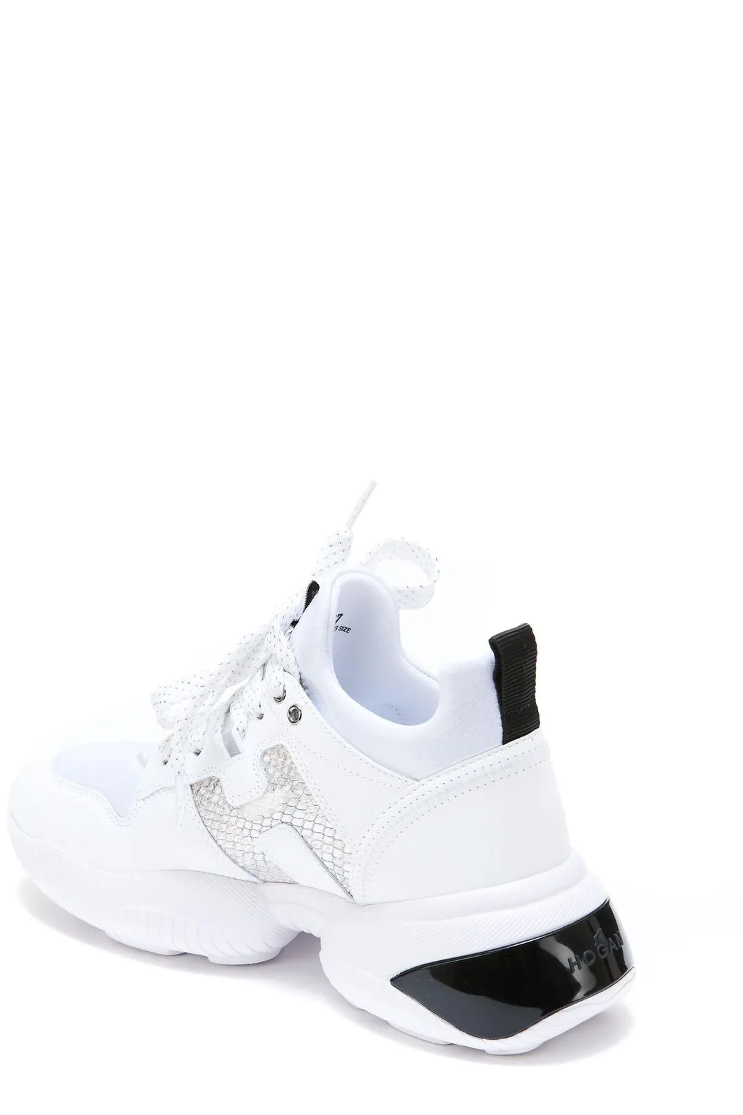 Hogan Interaction Logo Patch Lace-Up Sneakers