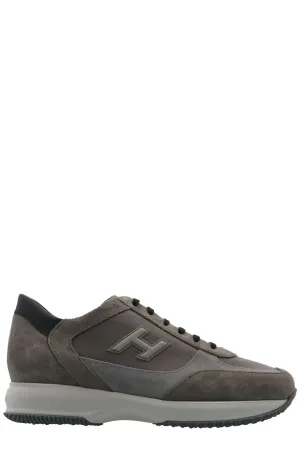 Hogan Interactive Flocked Lace-Up Sneakers