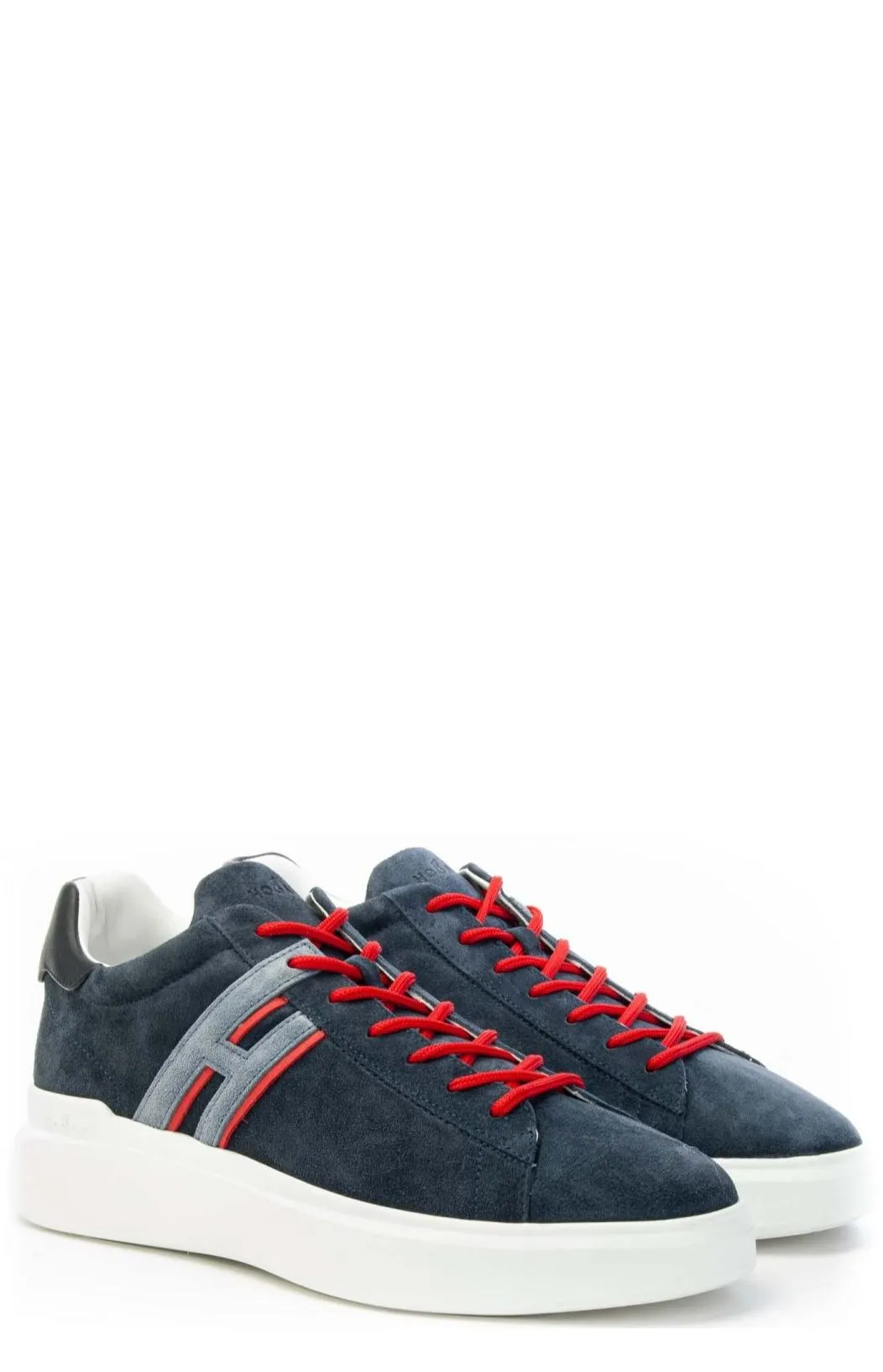 Hogan Logo Patch Lace-Up Sneakers