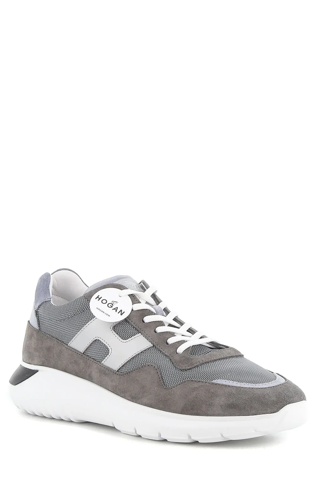Hogan Logo Patch Lace-Up Sneakers