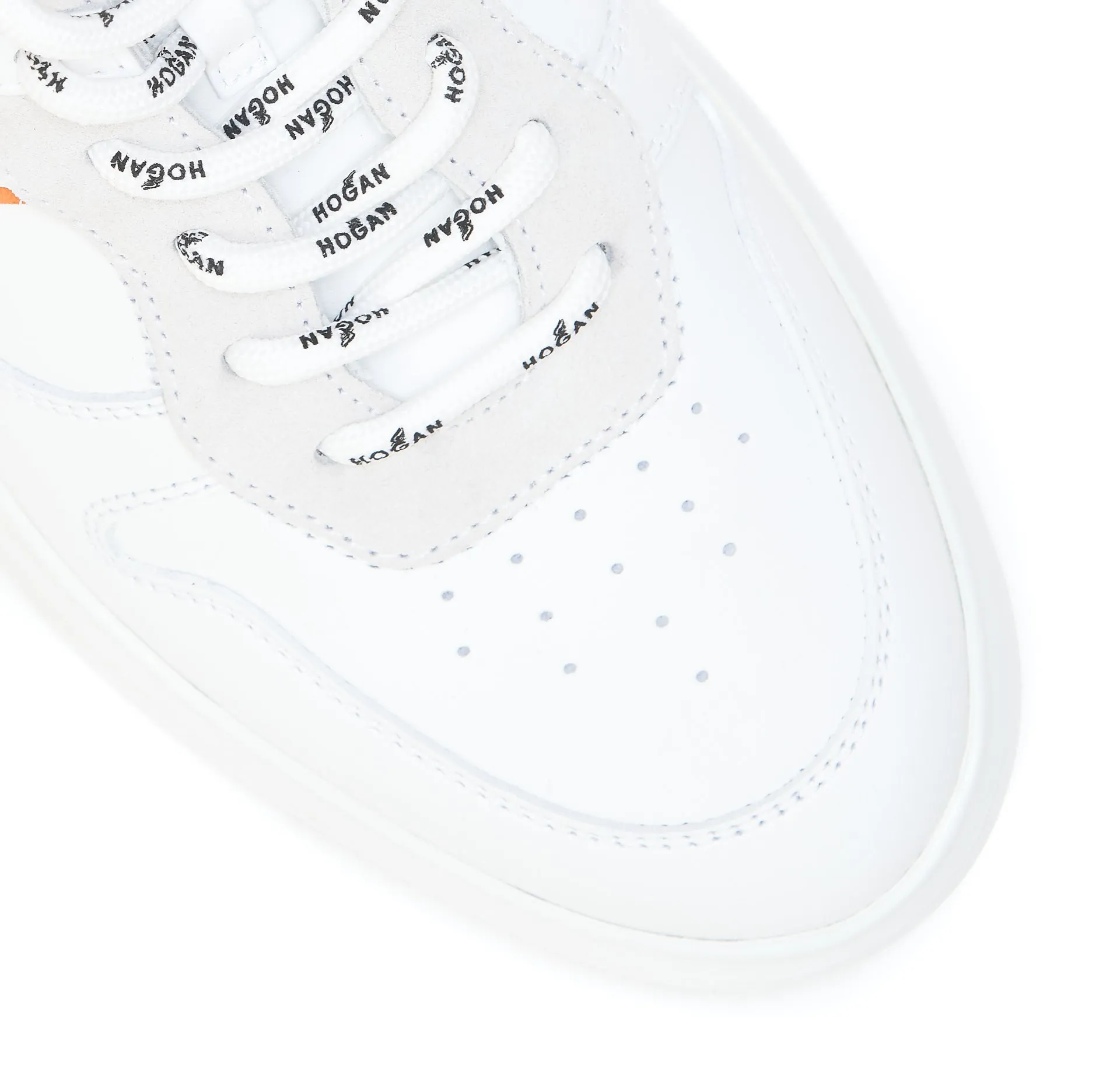 Hogan Round Toe Lace-Up Sneakers