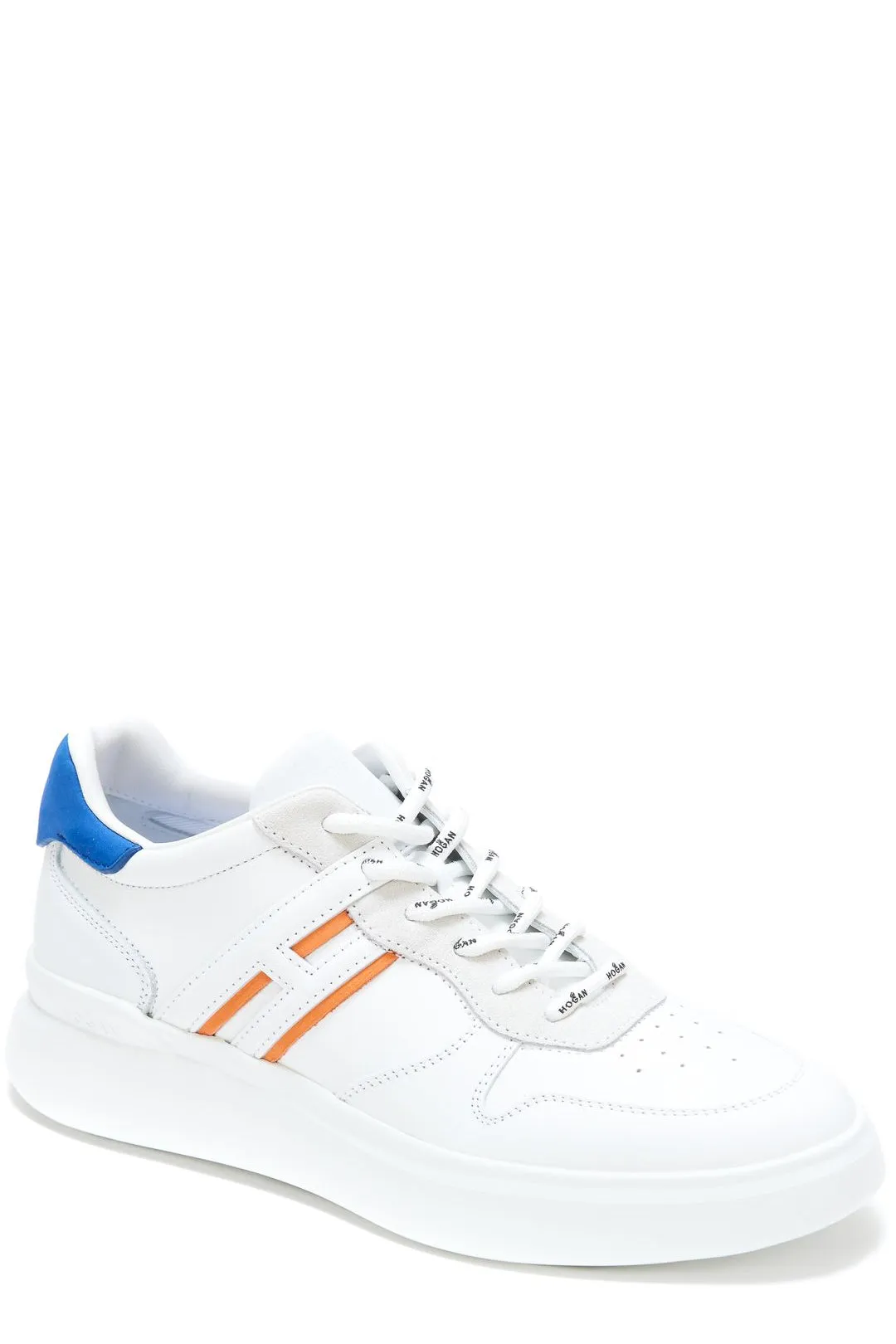 Hogan Round Toe Lace-Up Sneakers