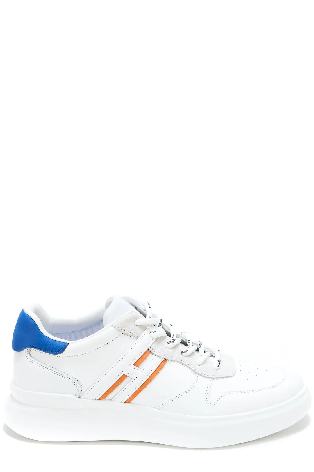 Hogan Round Toe Lace-Up Sneakers
