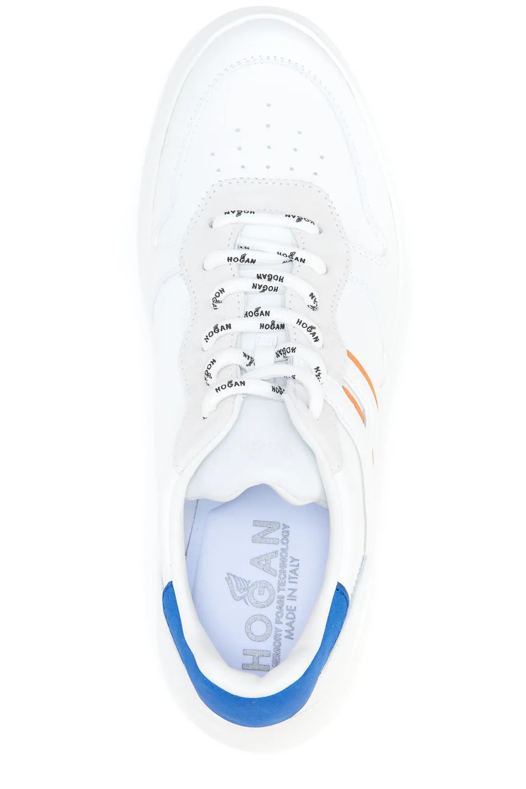 Hogan Round Toe Lace-Up Sneakers