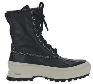 Jil Sander Contrast Stitching Lace-Up Boots