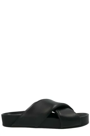 Jil Sander Cross Strap Padded Slides