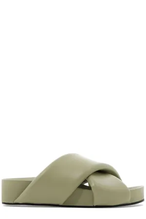 Jil Sander Open Toe Cross Strap Sandals
