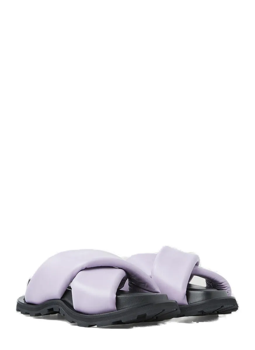 Jil Sander Padded Cross-Strapped Sandals