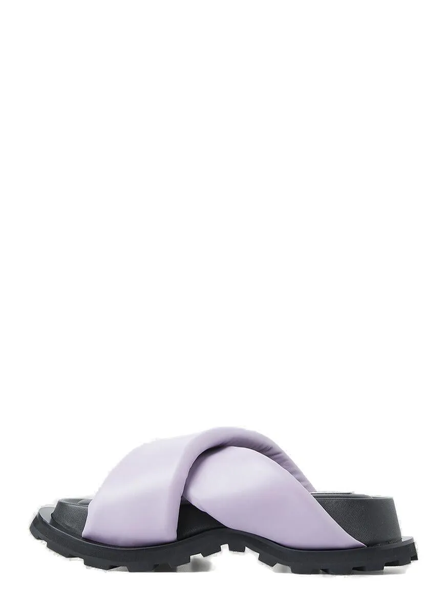 Jil Sander Padded Cross-Strapped Sandals
