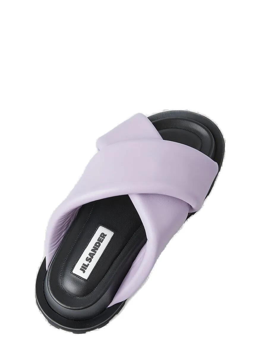 Jil Sander Padded Cross-Strapped Sandals