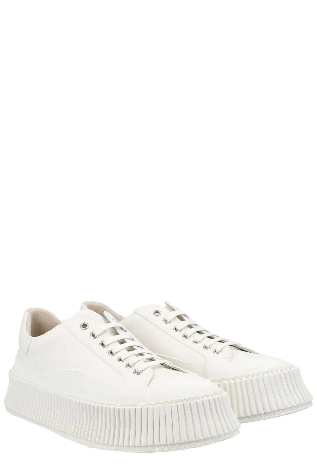 Jil Sander Rigged Platform Lace-Up Sneakers