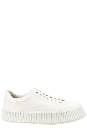 Jil Sander Rigged Platform Lace-Up Sneakers