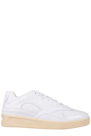 Jil Sander Round Toe Lace-Up Sneakers