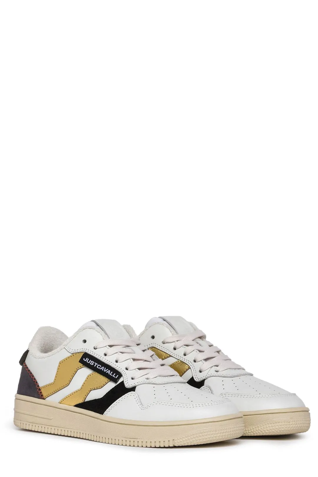 Just Cavalli Panelled Lace-Up Sneakers