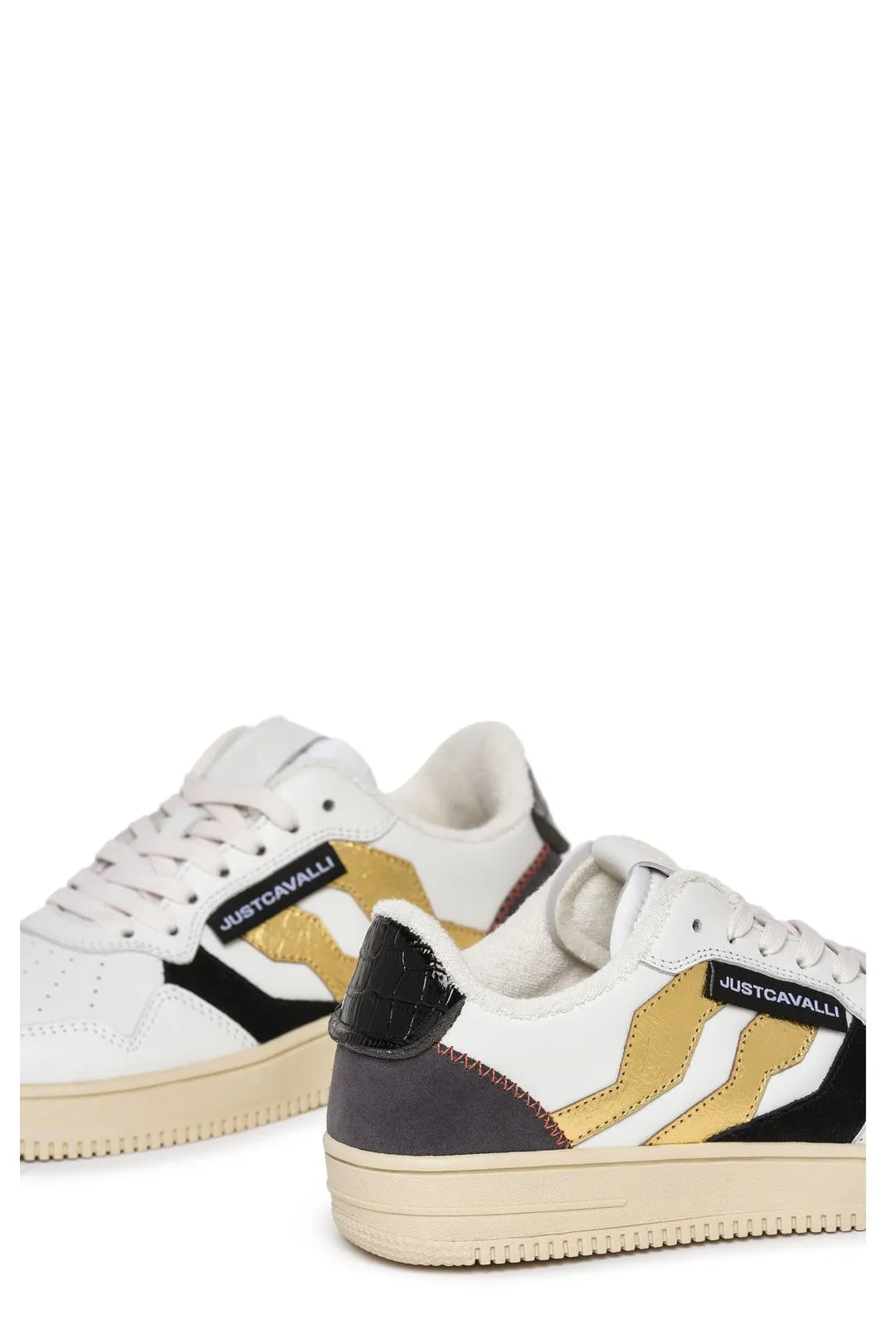 Just Cavalli Panelled Lace-Up Sneakers