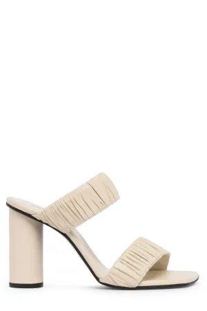 Just Cavalli Ruched High Block Heel Sandals