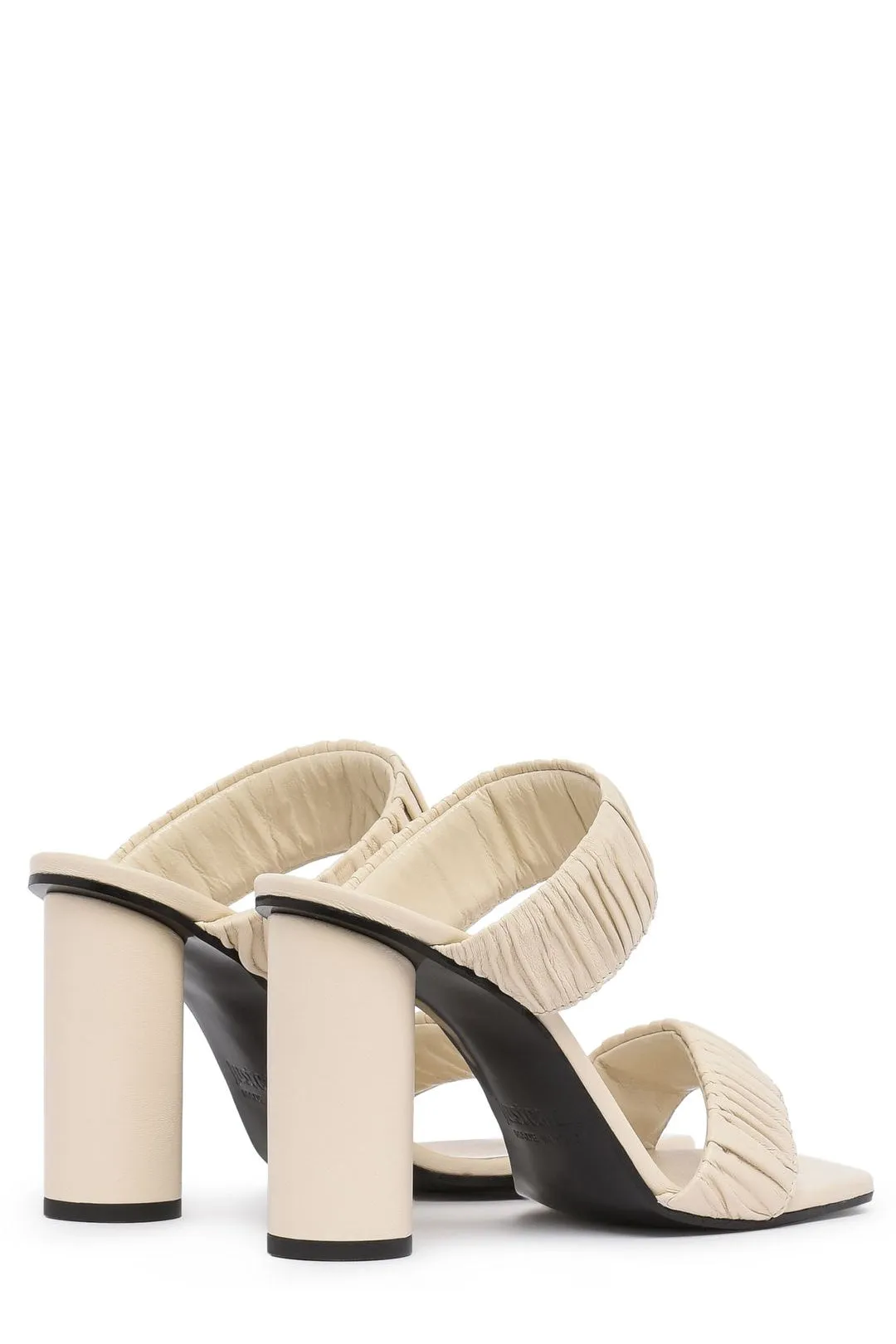 Just Cavalli Ruched High Block Heel Sandals