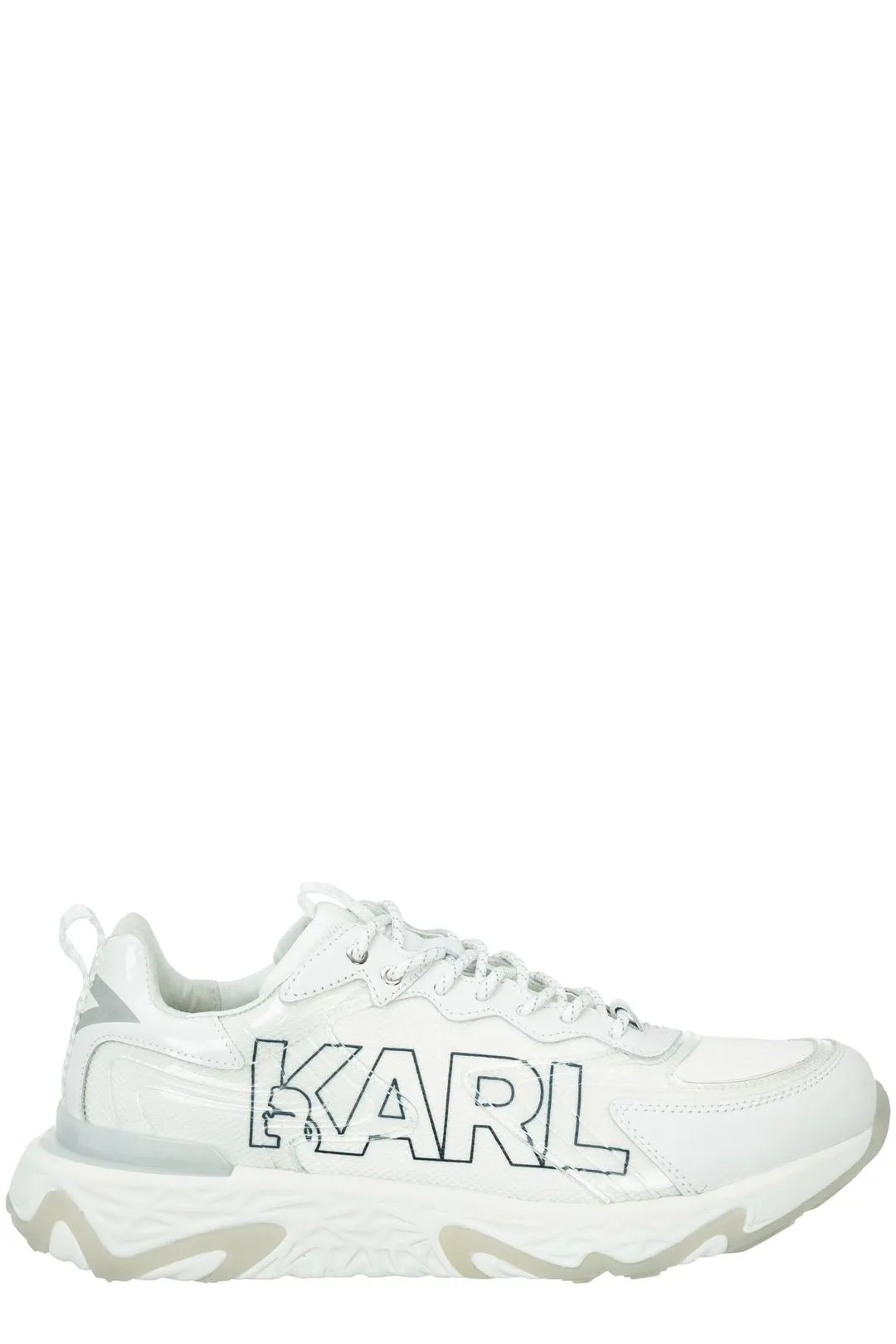 Karl Lagerfeld Logo Print Lace-Up Sneakers
