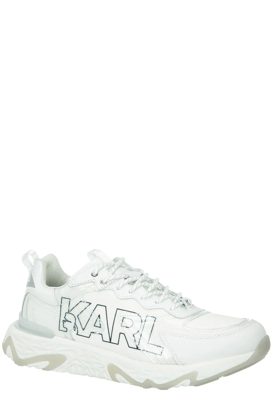 Karl Lagerfeld Logo Print Lace-Up Sneakers