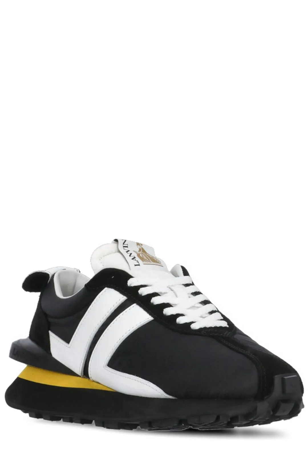 Lanvin Bumpr Logo Patch Lace-Up Sneakers
