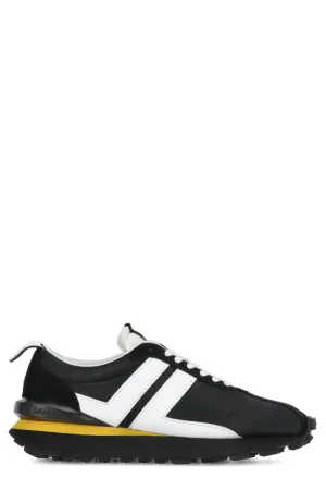 Lanvin Bumpr Logo Patch Lace-Up Sneakers