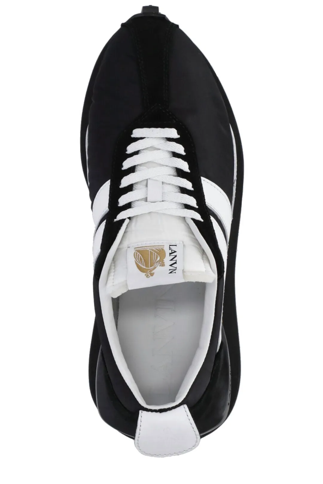 Lanvin Bumpr Logo Patch Lace-Up Sneakers