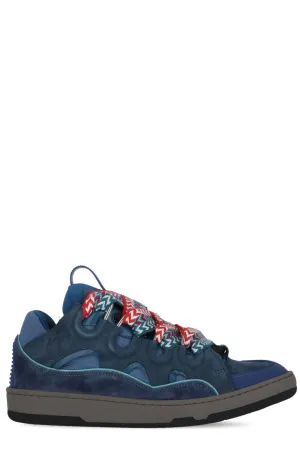 Lanvin Color-Block Lace-Up Round Toe Sneakers