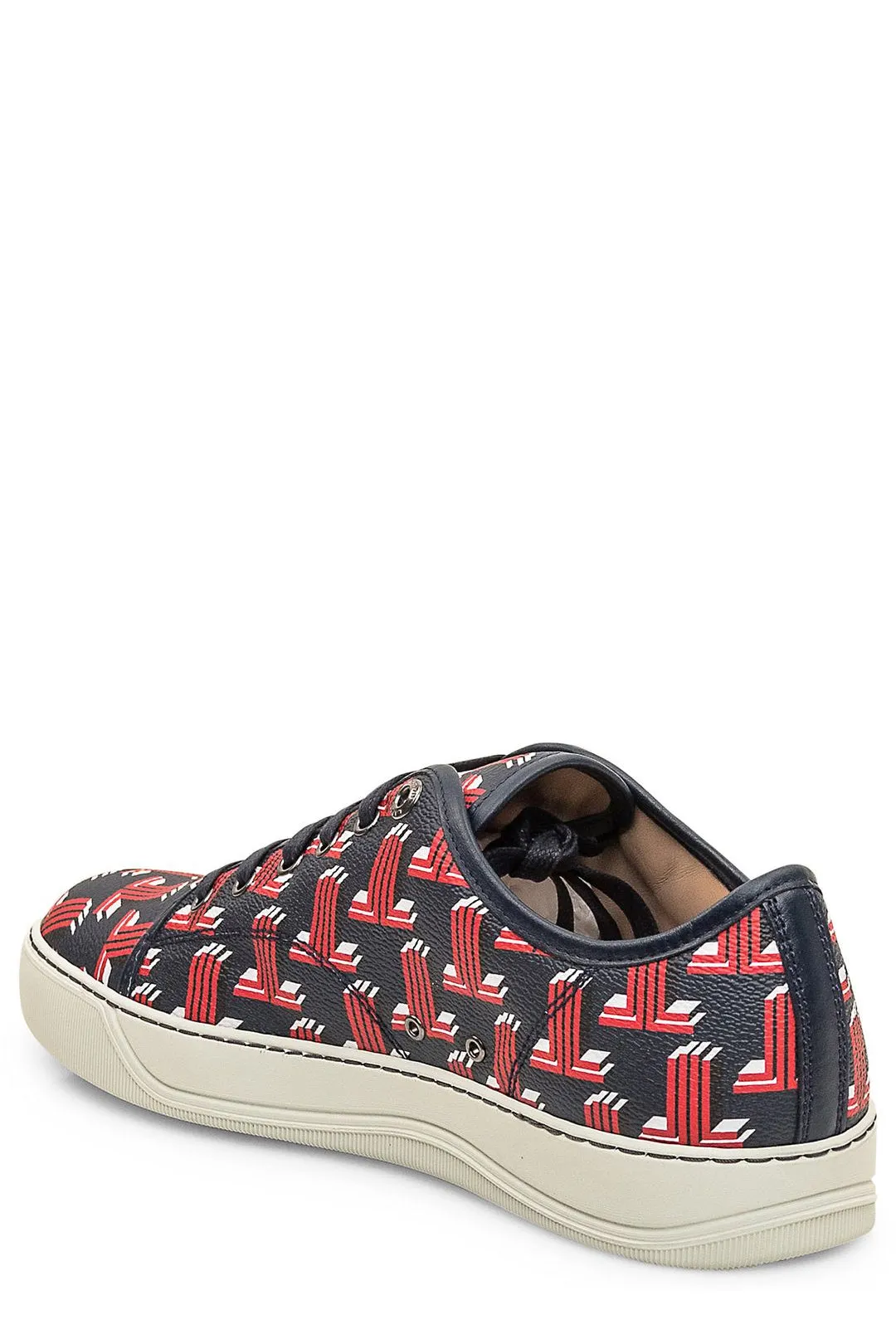 Lanvin Monogram Print Lace-Up Sneakers