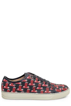 Lanvin Monogram Print Lace-Up Sneakers