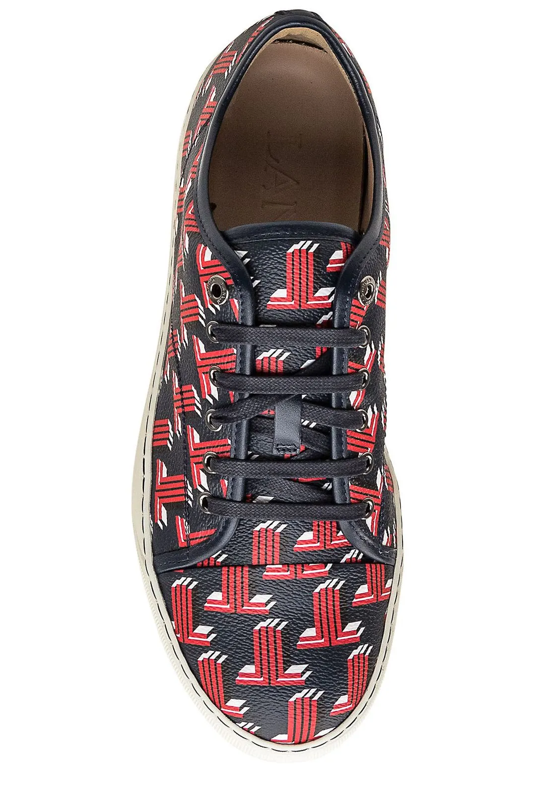 Lanvin Monogram Print Lace-Up Sneakers