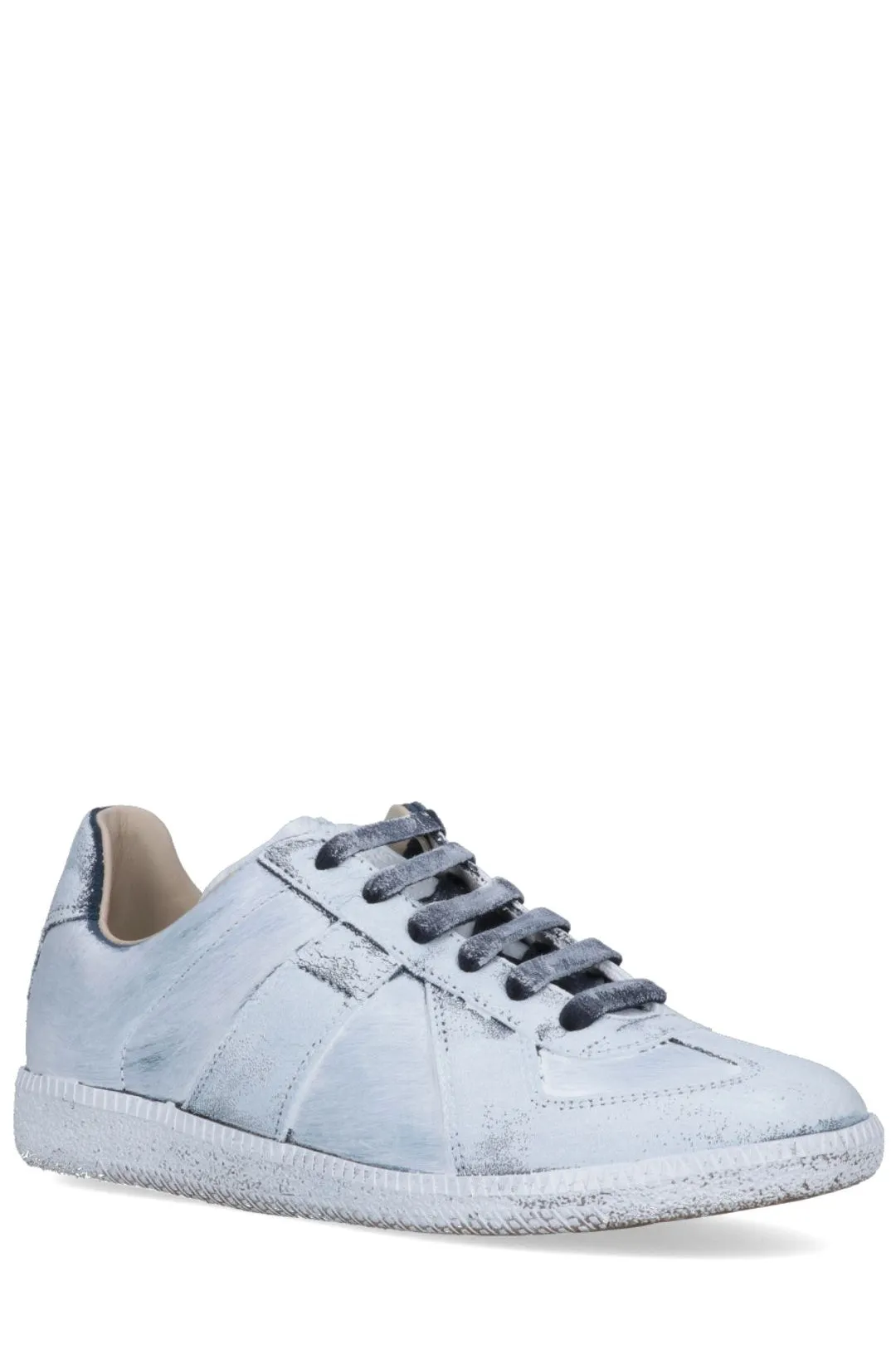 Maison Margiela Paint Effect Lace-Up Sneakers