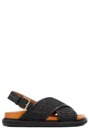 Marni Fussbett Cross-Strap Sandals