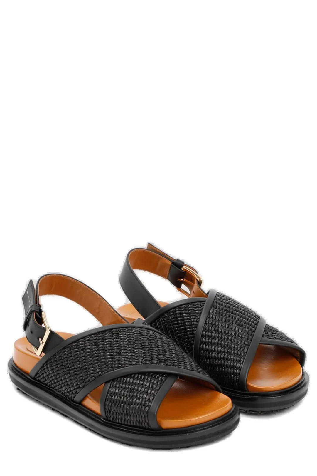 Marni Fussbett Cross-Strap Sandals