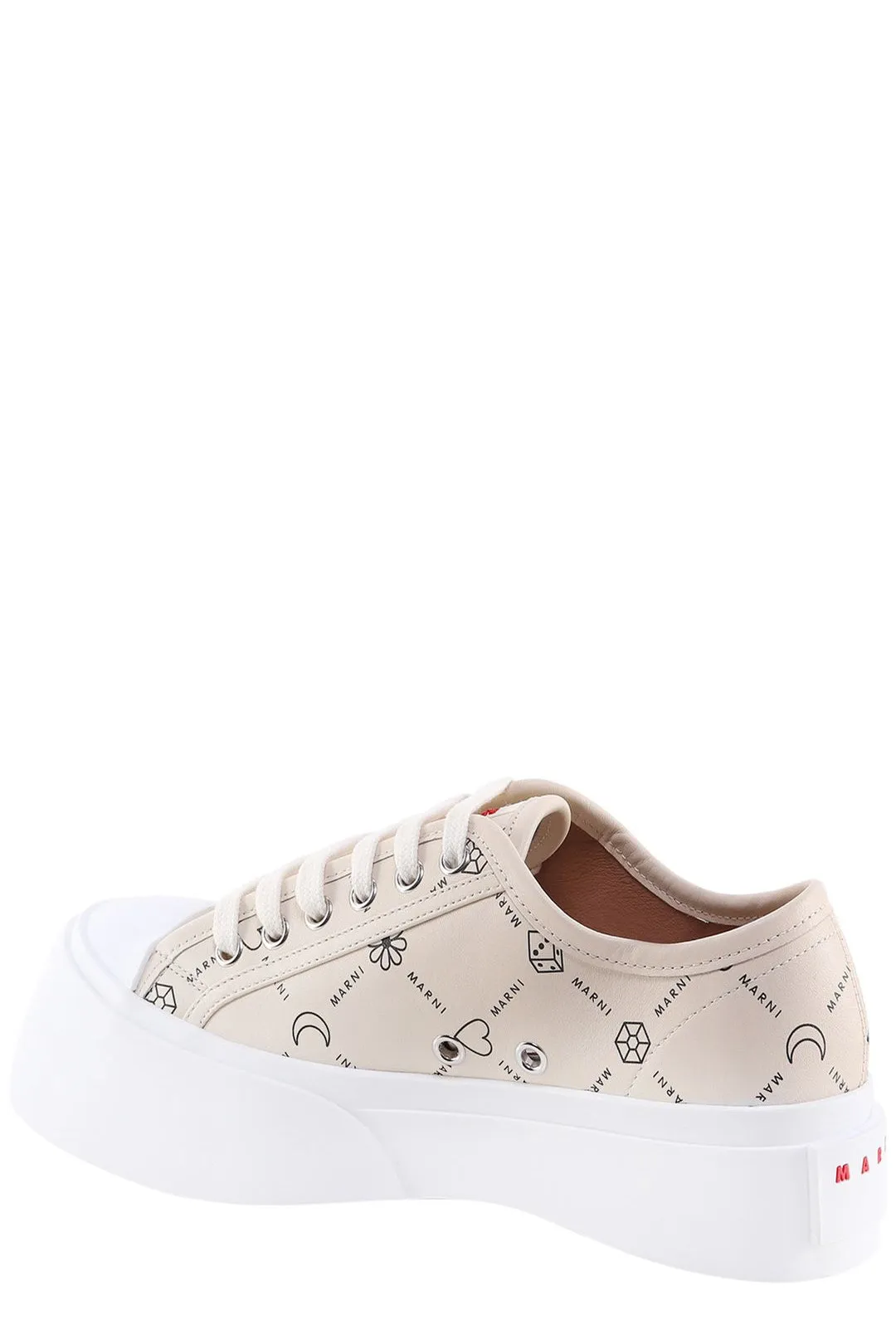 Marni Pablo Allover Logo Printed Lace-Up Sneakers