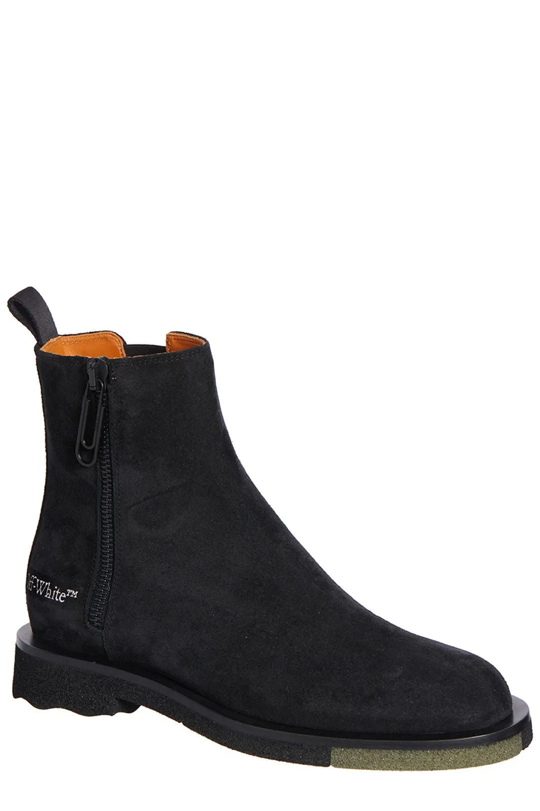 Off-White Logo Detailed Ankle Boots