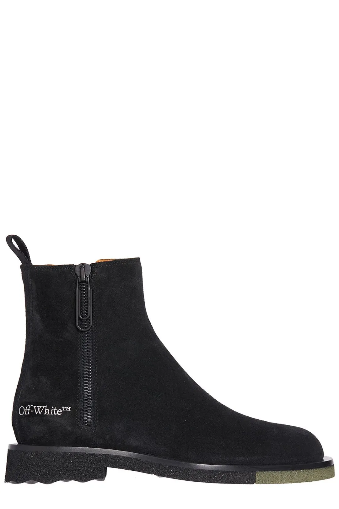 Off-White Logo Detailed Ankle Boots